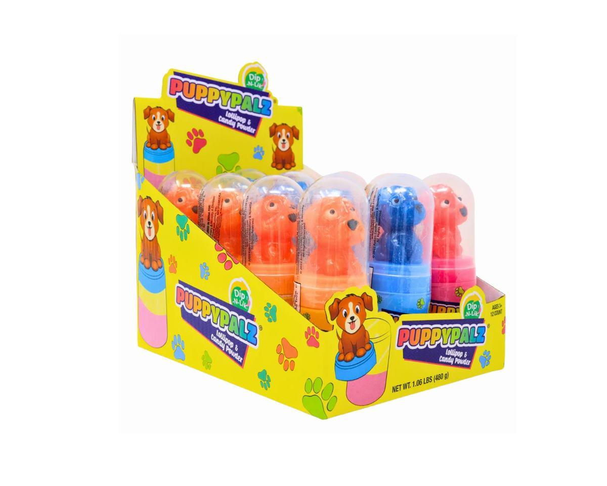 papipupepo Koko's Dip n Lik Puppy Palz 1.41 oz. Lollipop & Candy Powder - 12