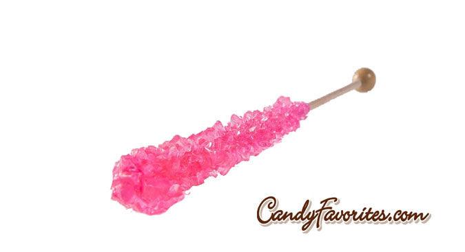Light Pink Cherry Rock Candy on a Stick Jar - 36 / Jar – Candy Favorites