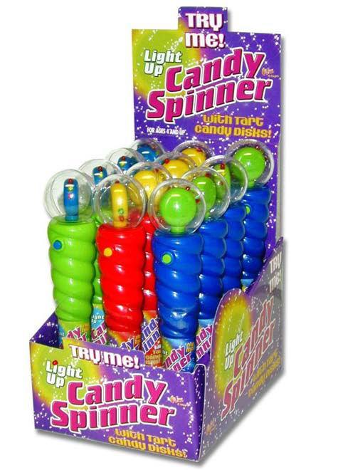 Light Up Candy Spinner with Tart Candy Disks - 12 / Box – Candy Favorites