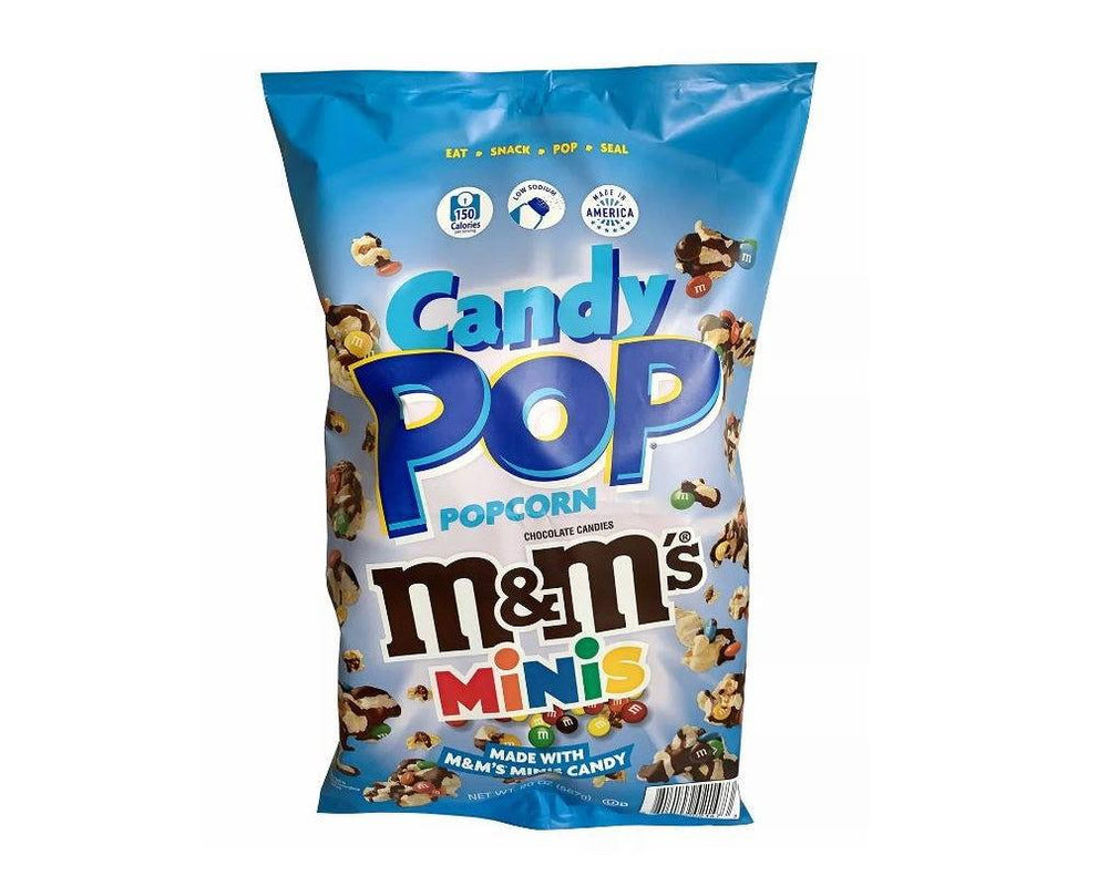 M&M Minis Candy Pop Popcorn 20 oz. Bag - CandyFavorites