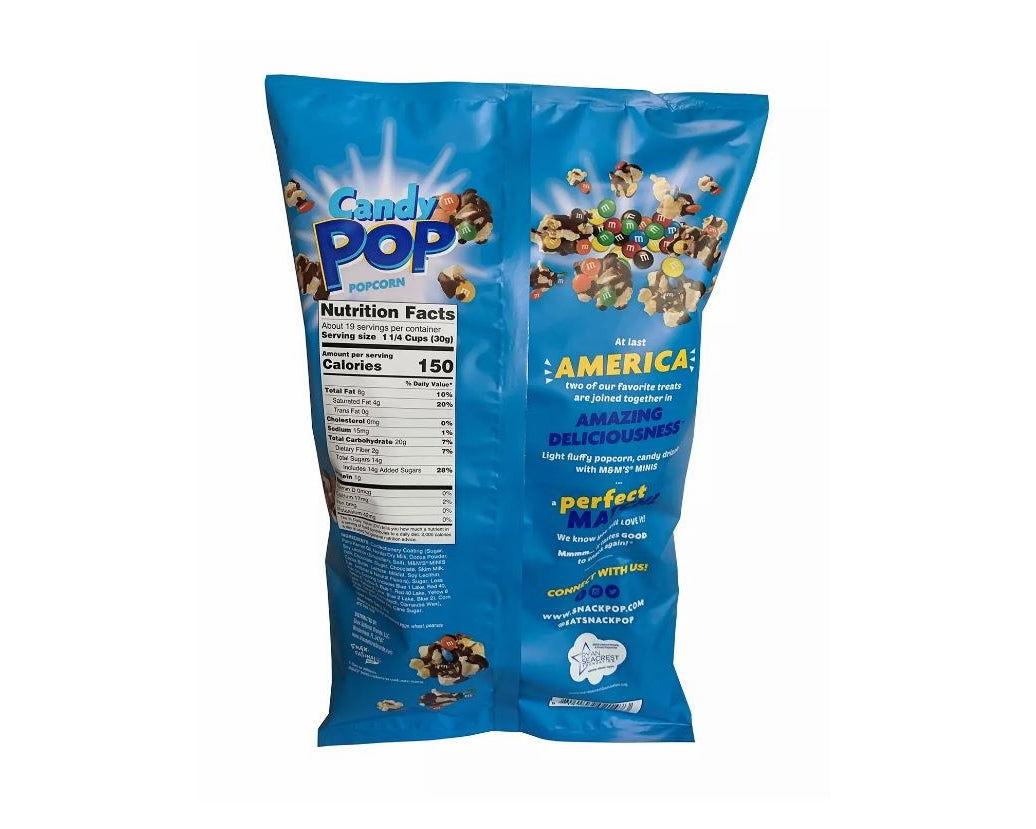 M&M Minis Candy Pop Popcorn 20 oz. Bag - CandyFavorites