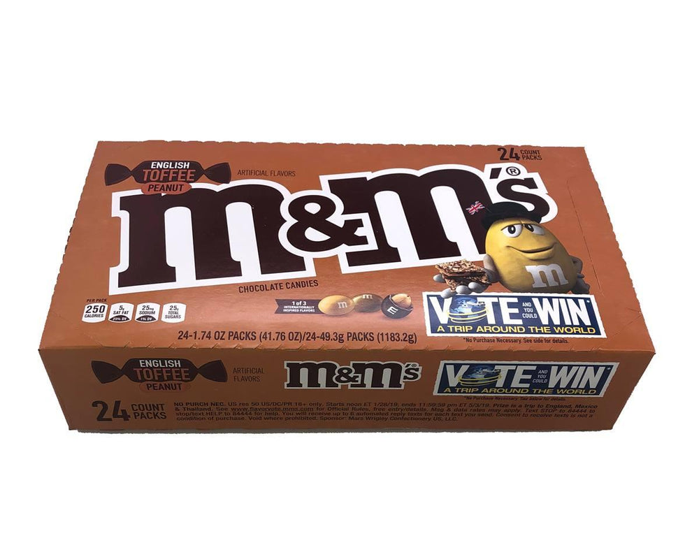 M&M's English Toffee Peanut Chocolate Candies - CandyFavorites
