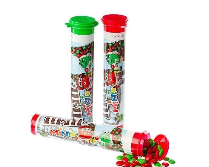M&M's Mini Naughty & Nice Holiday Tubes - CandyFavorites