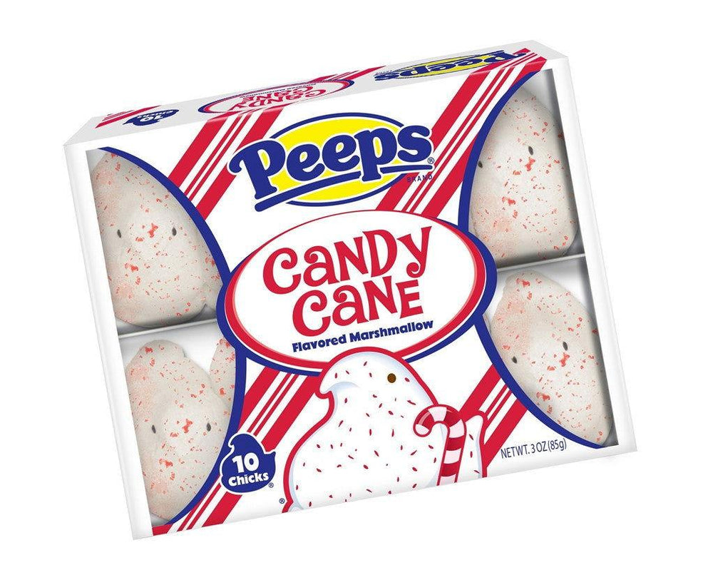 Marshmallow Peeps Candy Cane Chicks 10 Piece Tray - CandyFavorites