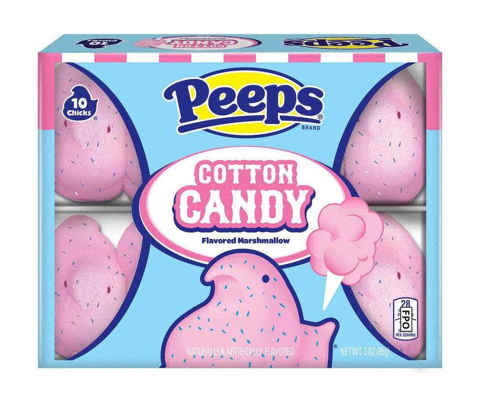 Marshmallow Peeps Cotton Candy Chicks 10 Count Trays - CandyFavorites