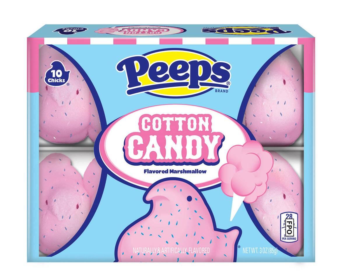 Marshmallow Peeps Cotton Candy Chicks 10 Count Trays - CandyFavorites