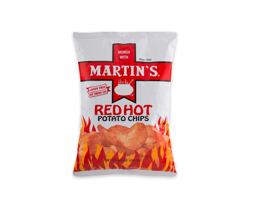 Martin's Red Hot Potato Chips 9.5 oz. Bags - CandyFavorites