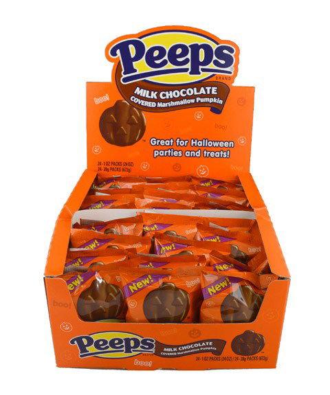 Milk Chocolate Covered Marshmallow Pumpkin Peeps - CandyFavorites