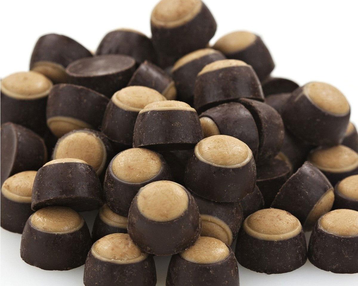 Mini Dark Chocolate and Peanut Butter Buckeyes - CandyFavorites