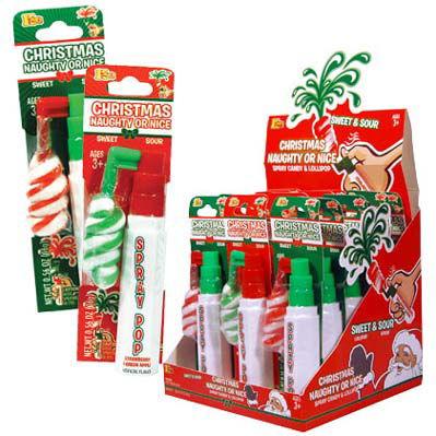 Naughty or Nice Spray Candy and Lollipop - CandyFavorites