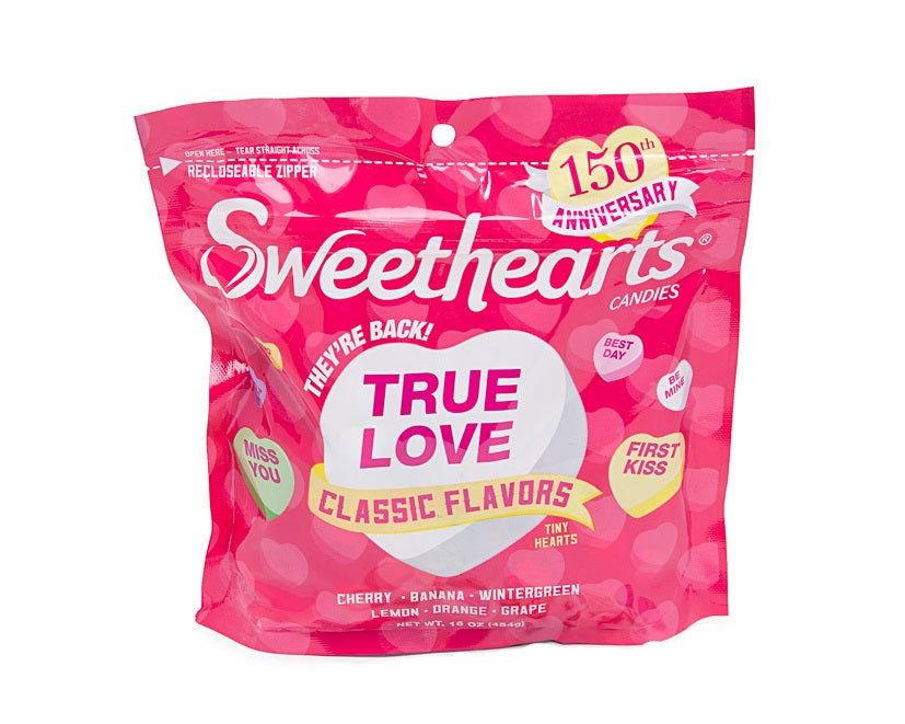 Necco Sweethearts Conversation Hearts 1 lb. Stand Up Bag - CandyFavorites