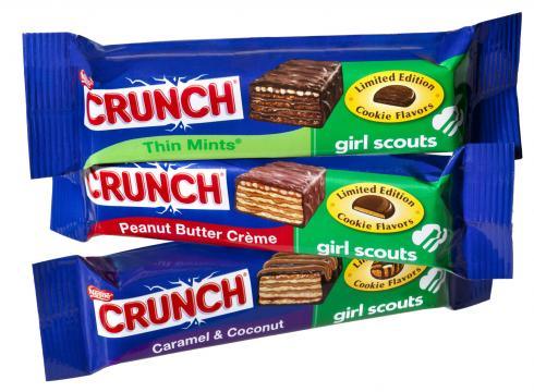 Nestle Crunch Girl Scout Cookie Candy Bars Countertop Display - CandyFavorites