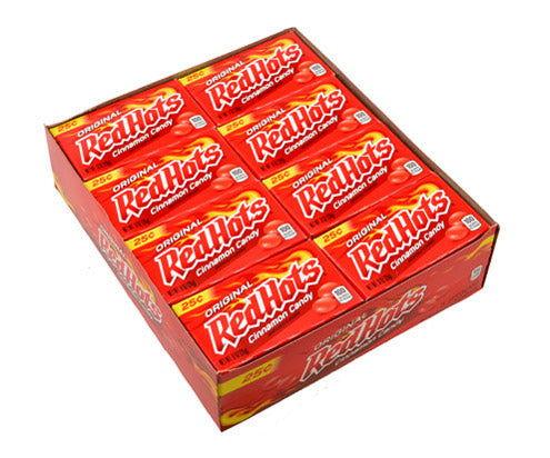Red Hot Box Original Red Hots Cinnamon Candy Boxes - 24 / Box – Candy Favorites