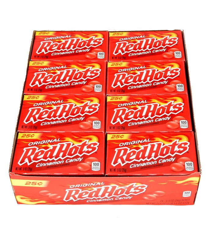 Red Hot Box Original Red Hots Cinnamon Candy Boxes - 24 / Box – Candy Favorites