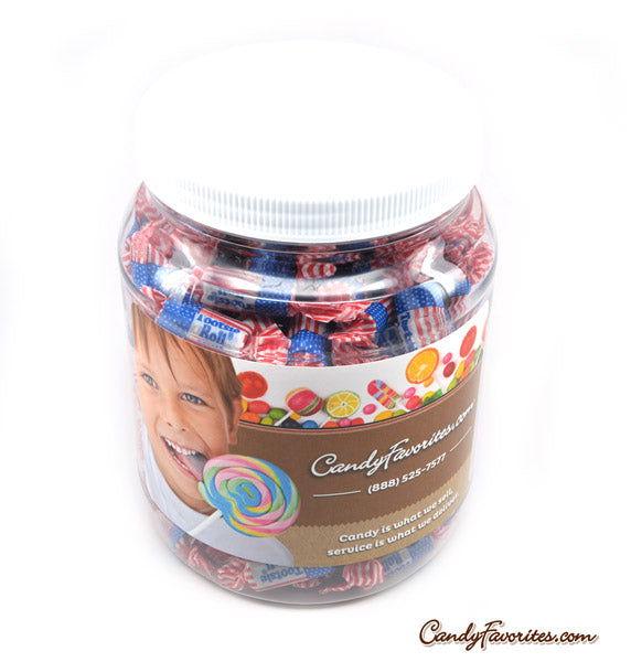 Patriotic Tootsie Rolls Jar - CandyFavorites