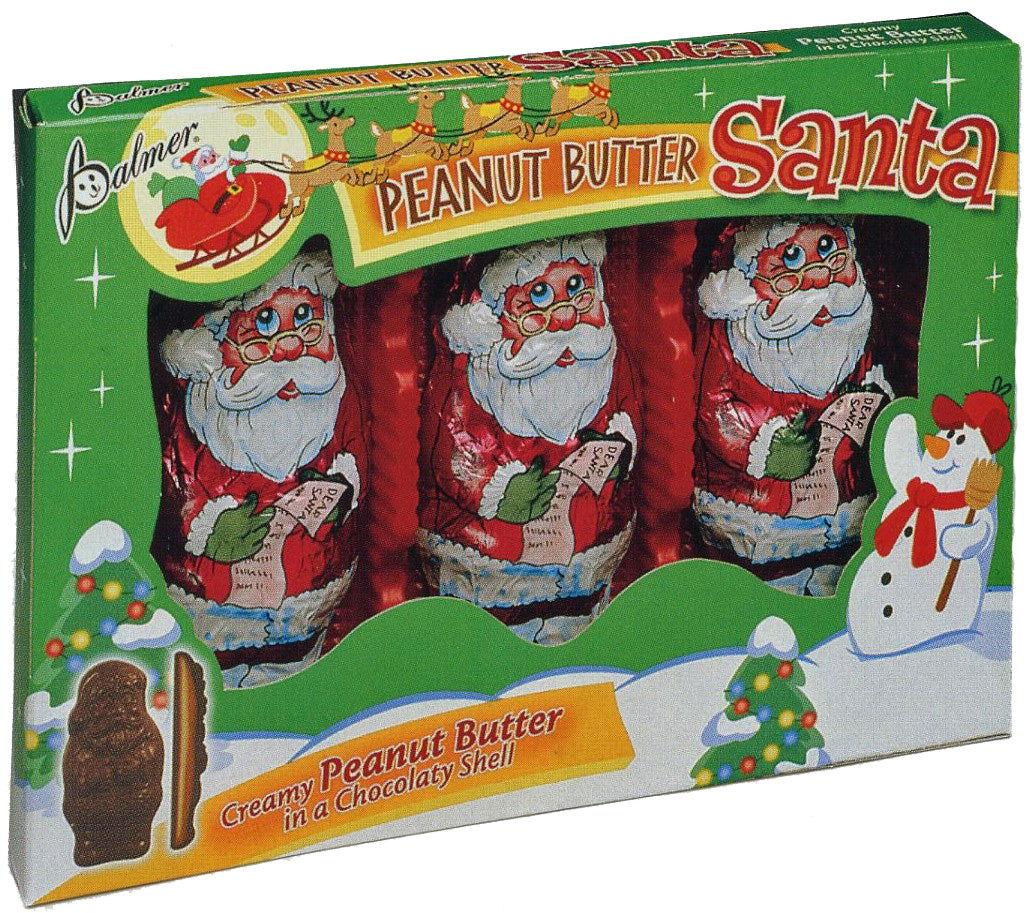 Santa Buttermints Palmer Chocolate Peanut Butter Santas 3 Packs - 18 / Box – Candy Favorites