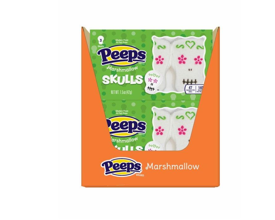 Peeps Marshmallow Skulls 1.5oz. 3 Pack - CandyFavorites
