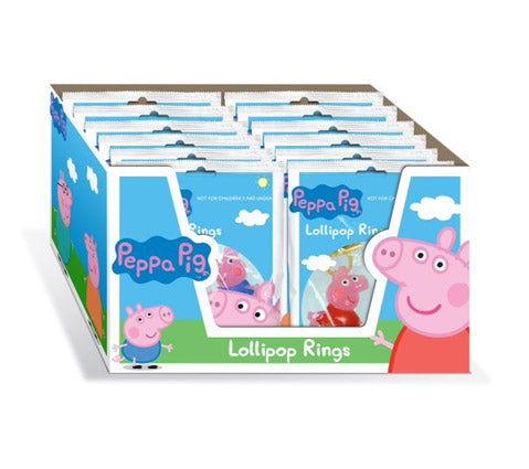 Peppa Pig Lollipop Rings 3 Pack - CandyFavorites