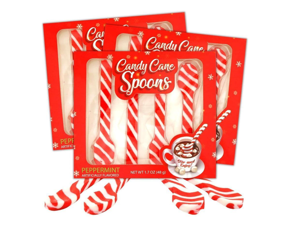 Peppermint Candy Cane Spoons 4 Pack - CandyFavorites