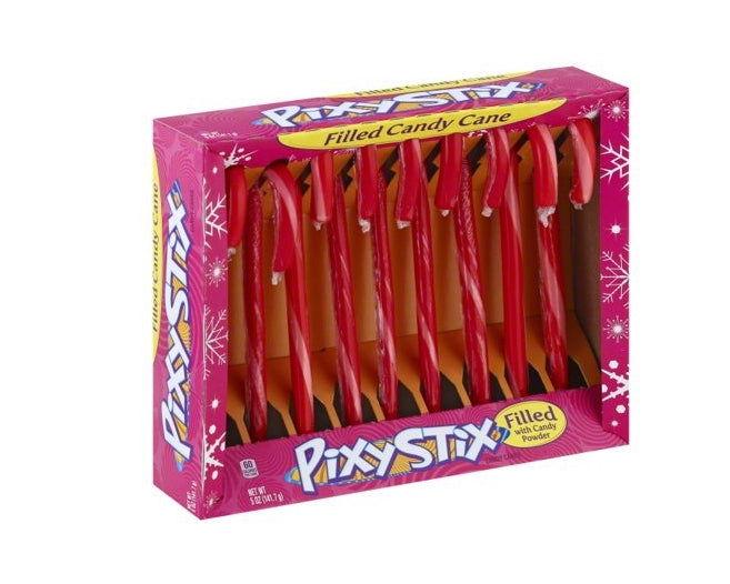 Pixy Stix Candy Canes 9 Piece Tray - CandyFavorites