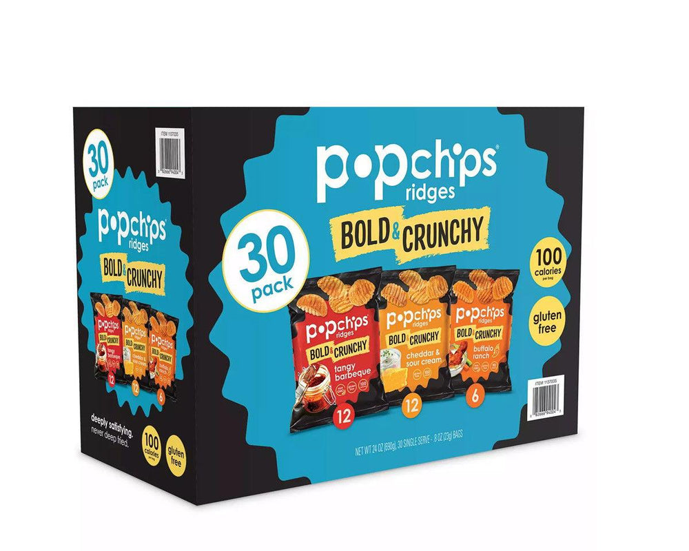 Pop Chips Bold and Crunchy Ridges .24 oz. Variety Pack - CandyFavorites