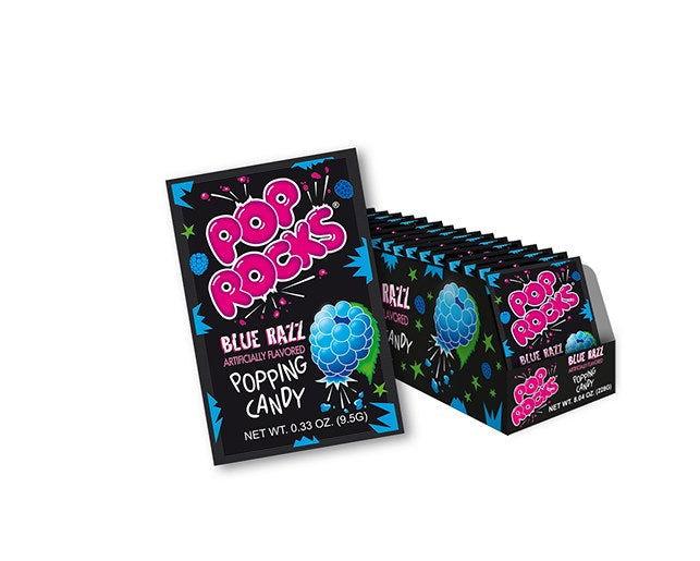 Pop Rocks Blue Razz .33 oz. Popping Candy - 24 / Box – Candy Favorites