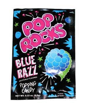 Pop Rocks Blue Razz .33 oz. Popping Candy - 24 / Box – Candy Favorites