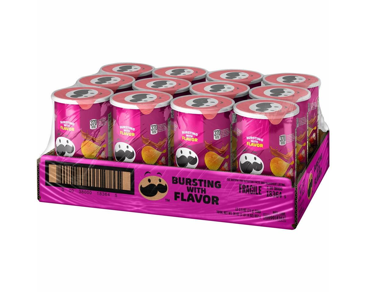 Pringles BBQ "Grab n' Go" Potato Chips 2.5 oz. Can - CandyFavorites