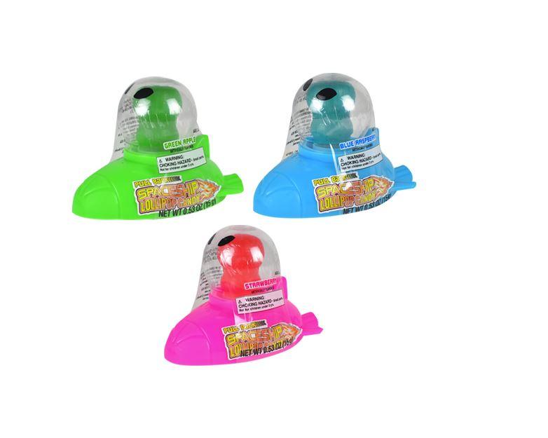 Pull Back Spaceship Lollipop Candy - CandyFavorites