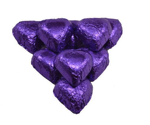 Purple White Chocolate Hearts - CandyFavorites