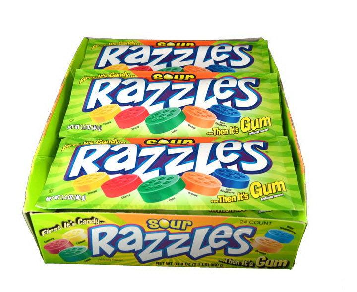Razzles Sour Bubble Gum - 24 / Box – Candy Favorites