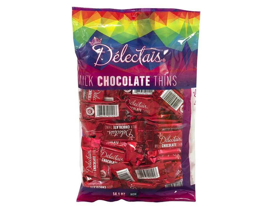 Red Delectais Milk Chocolate Thins - CandyFavorites