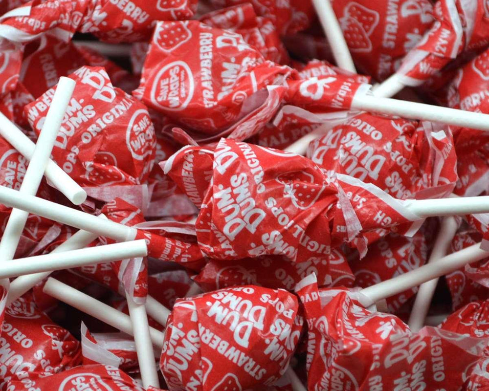 Red Strawberry Dum Dum Pops - CandyFavorites
