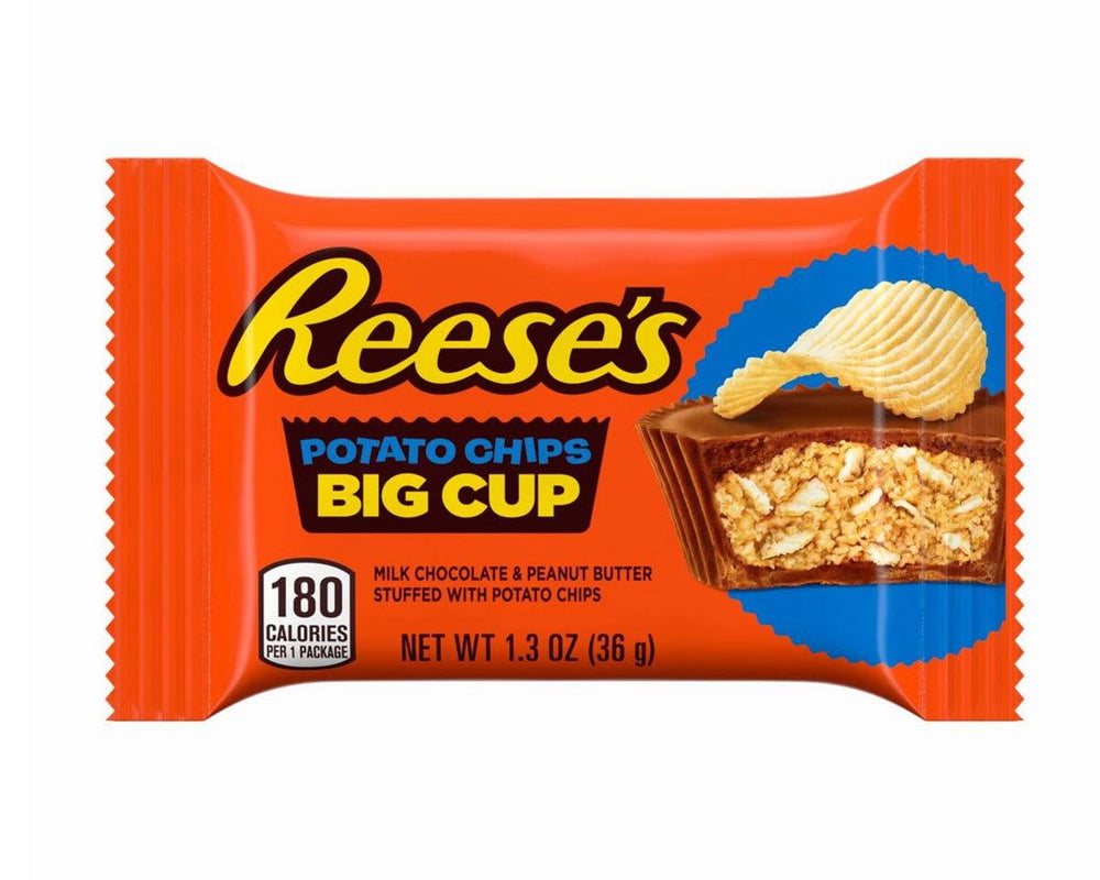 Reeses Big Cup stuffed with Potato Chips 1.3 oz. Bars - CandyFavorites