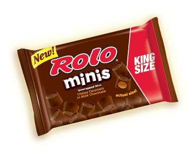 Square Minty Rolo's Rolo Minis King Size Bags - 16 / Box – Candy Favorites