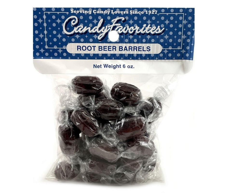 Root Beer Barrels 6 oz. Peg Bags - CandyFavorites