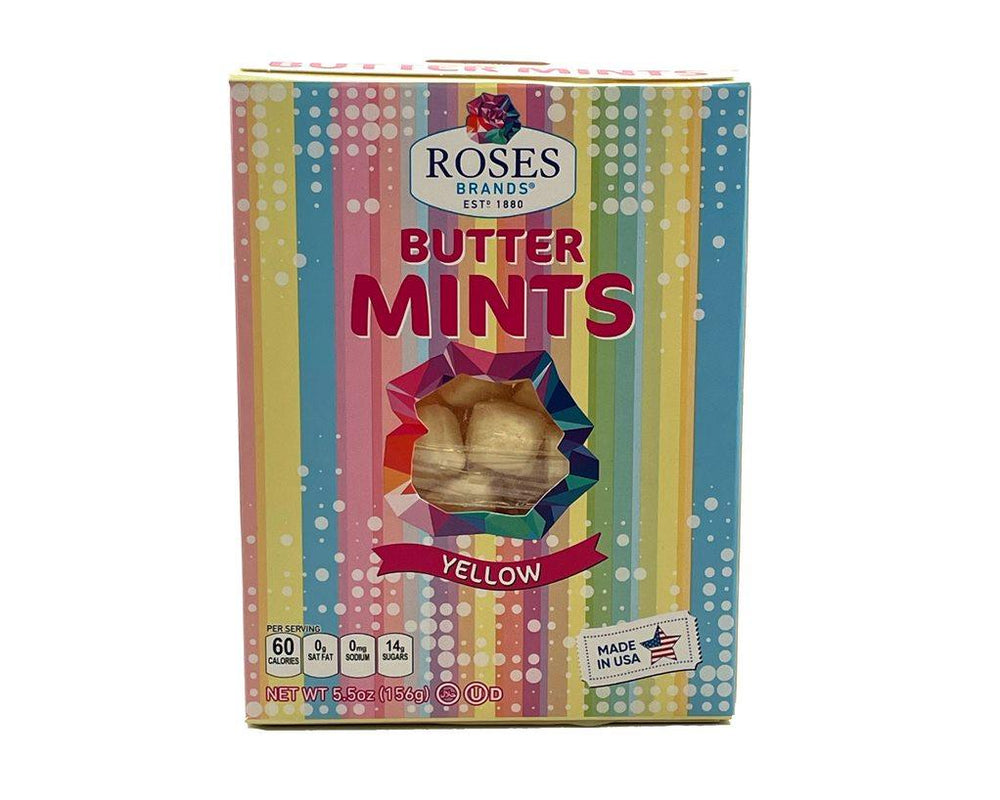 Branded Buttermints Rose's Brand Yellow Butter Mints 5.5 oz. Box - 3 / Case – Candy Favorites