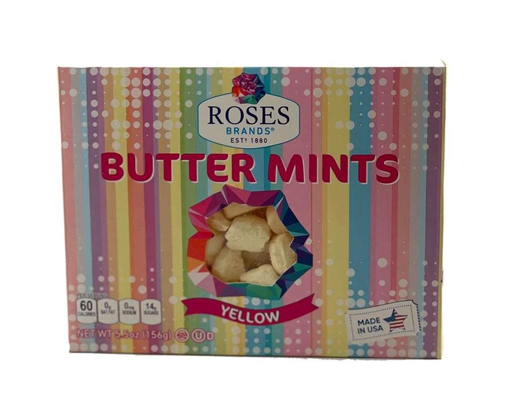 Square Yellow Mints Rose's Brand Yellow Butter Mints 5.5 oz. Box - 3 / Case – Candy Favorites