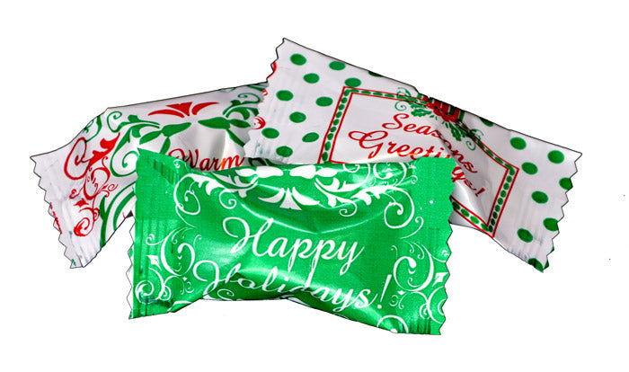 Seasons Greetings Individually Wrapped Buttermints - CandyFavorites
