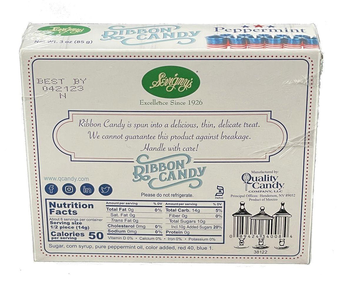 Sevigny's Thin Peppermint Ribbon Candy 3oz Gift Box - CandyFavorites