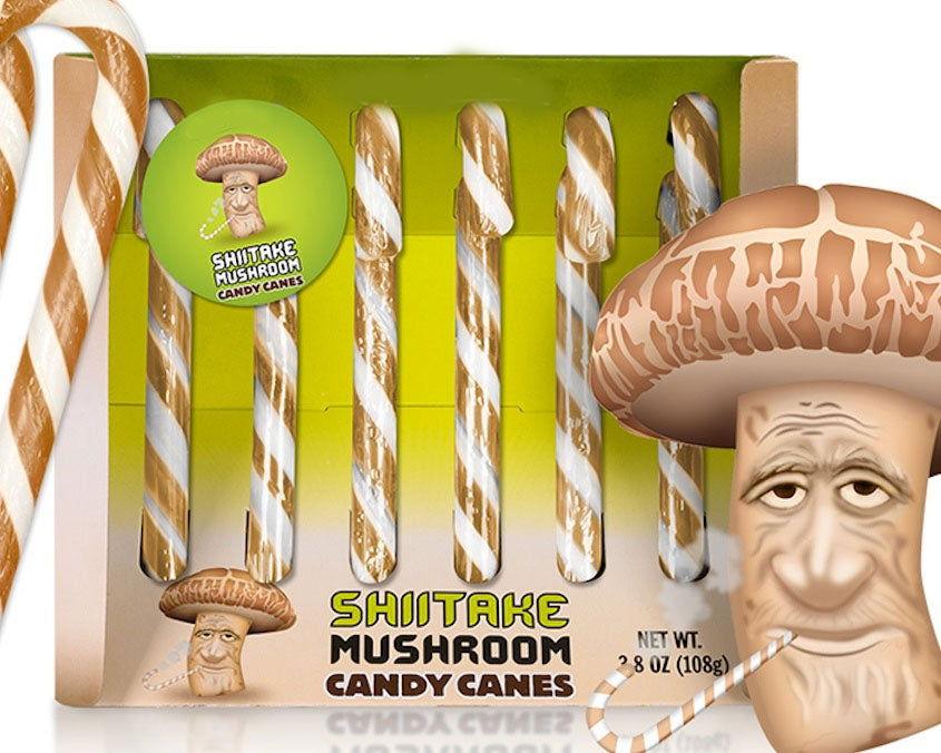 Shiitake Mushroom Candy Canes 6 Count Box - CandyFavorites