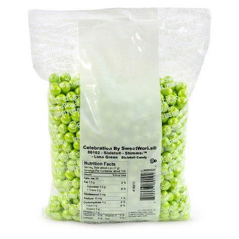 Shimmer Lime Green Sixlets - CandyFavorites