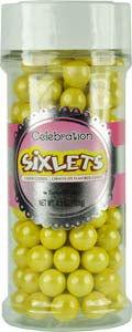 Shimmer Yellow Sixlets 4.5 oz. Jar - 3 / Case – Candy Favorites