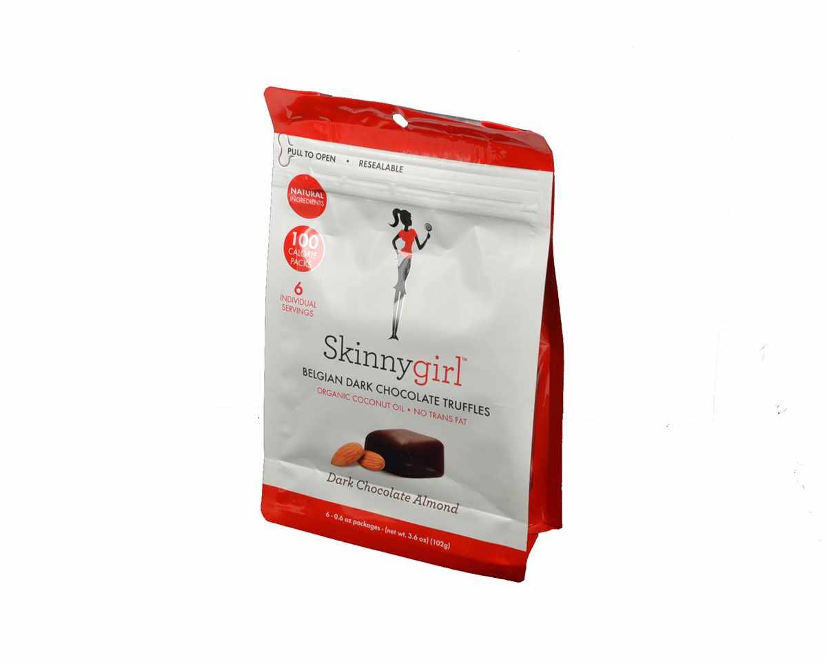 Skinnygirl Belgian Dark Chocolate with Almonds Truffles Bag - CandyFavorites