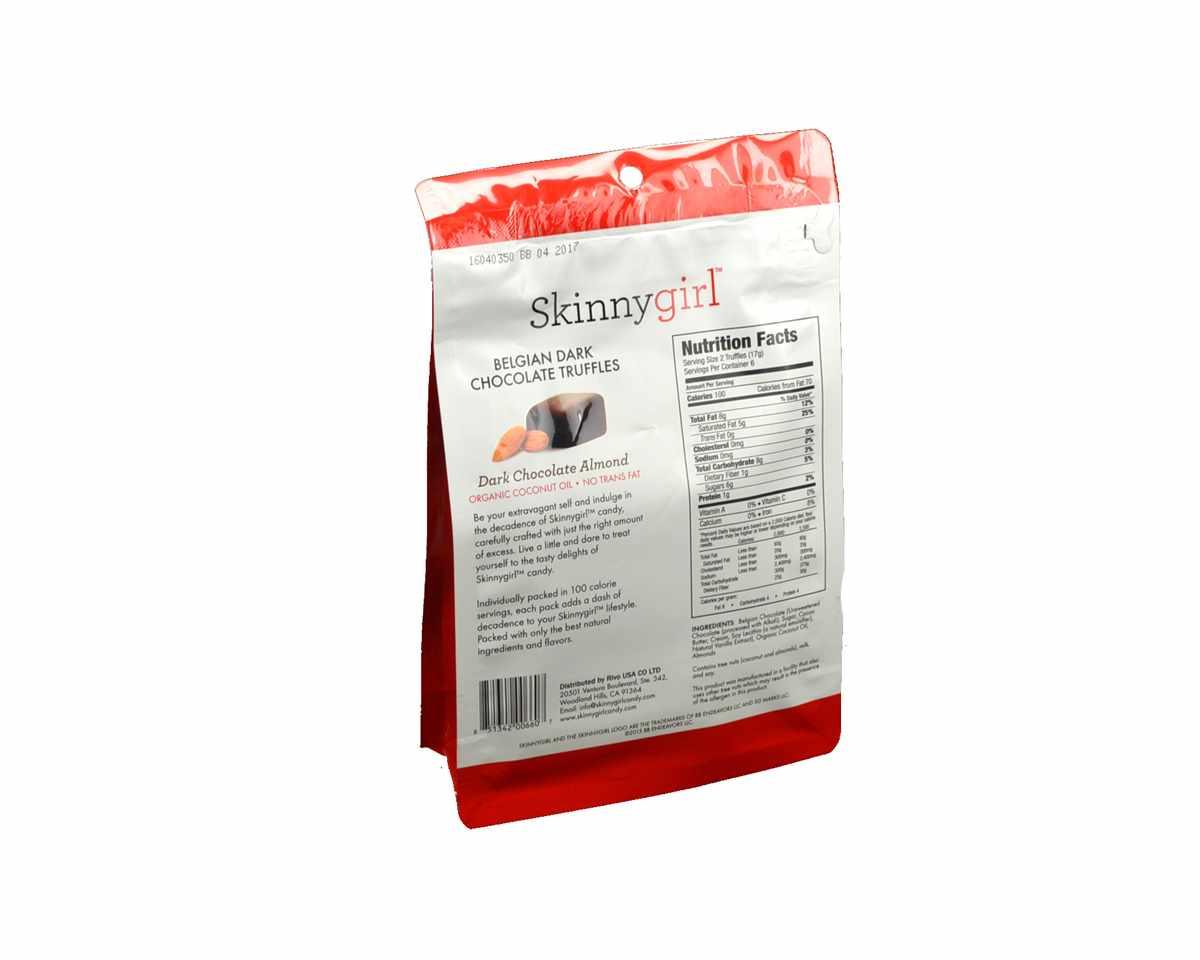 Skinnygirl Belgian Dark Chocolate with Almonds Truffles Bag - CandyFavorites