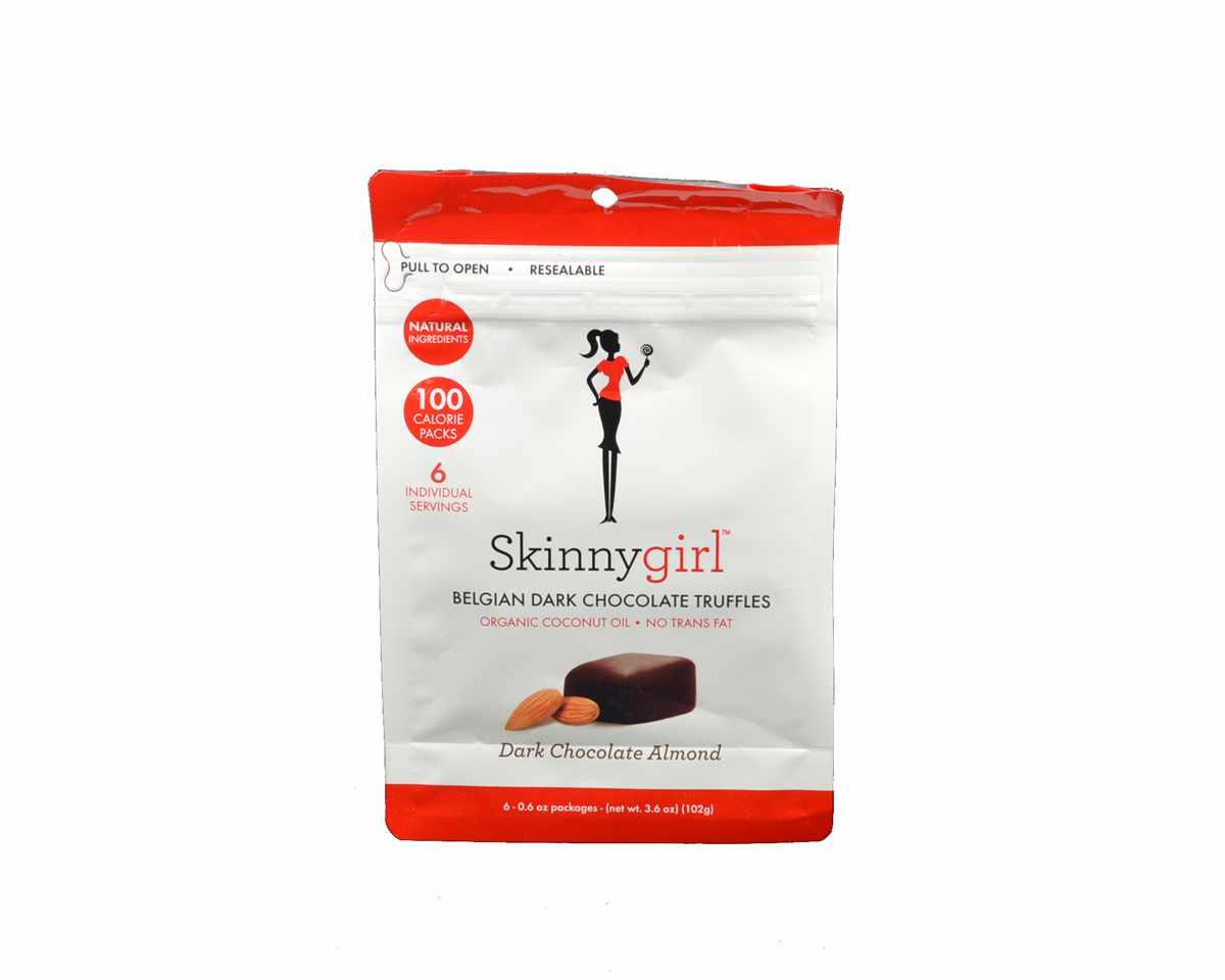 Skinnygirl Belgian Dark Chocolate with Almonds Truffles Bag - CandyFavorites