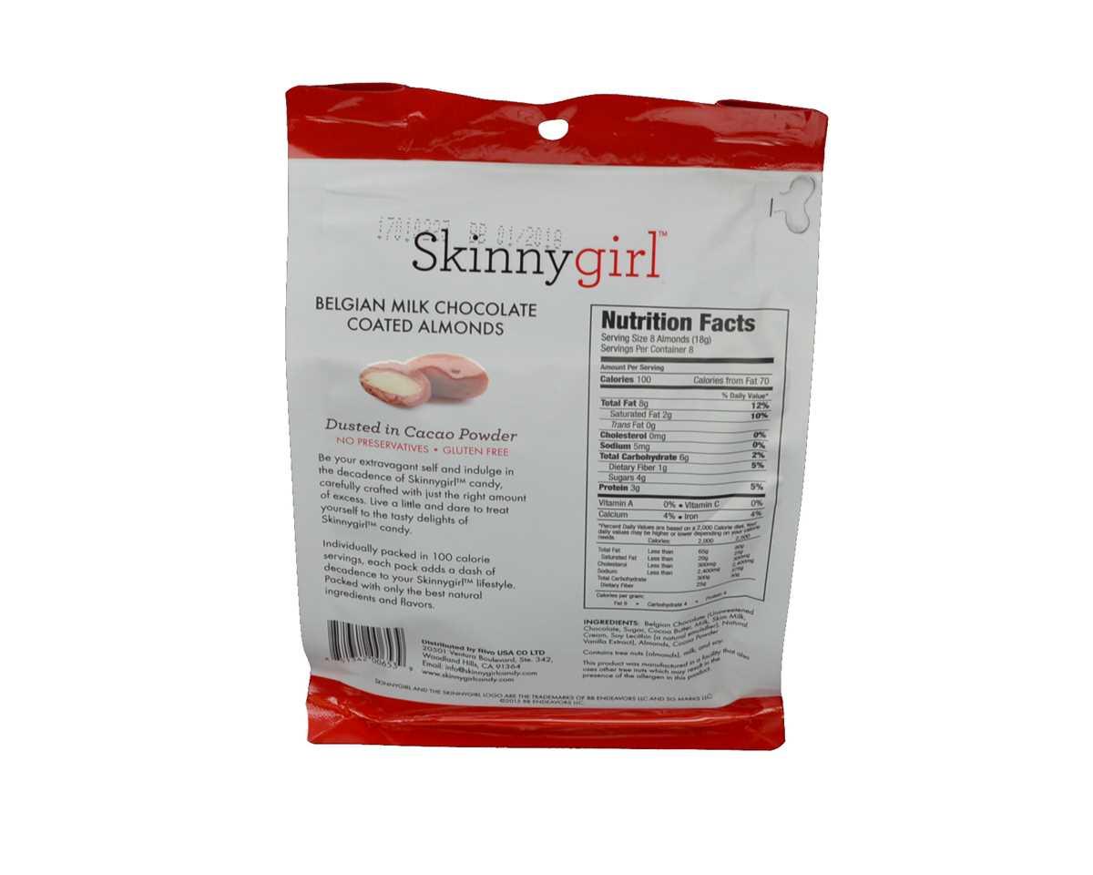 Skinnygirl Belgian Milk Chocolate Coated Almonds - 1 Bag – Candy Favorites