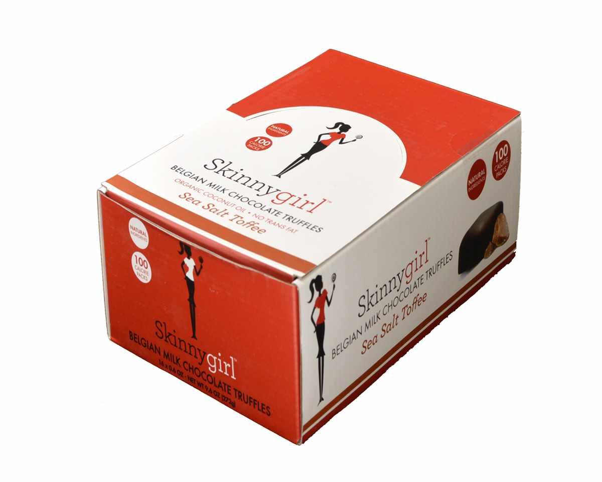 Skinnygirl Belgian Milk Chocolate Sea Salt Toffee Truffles Box