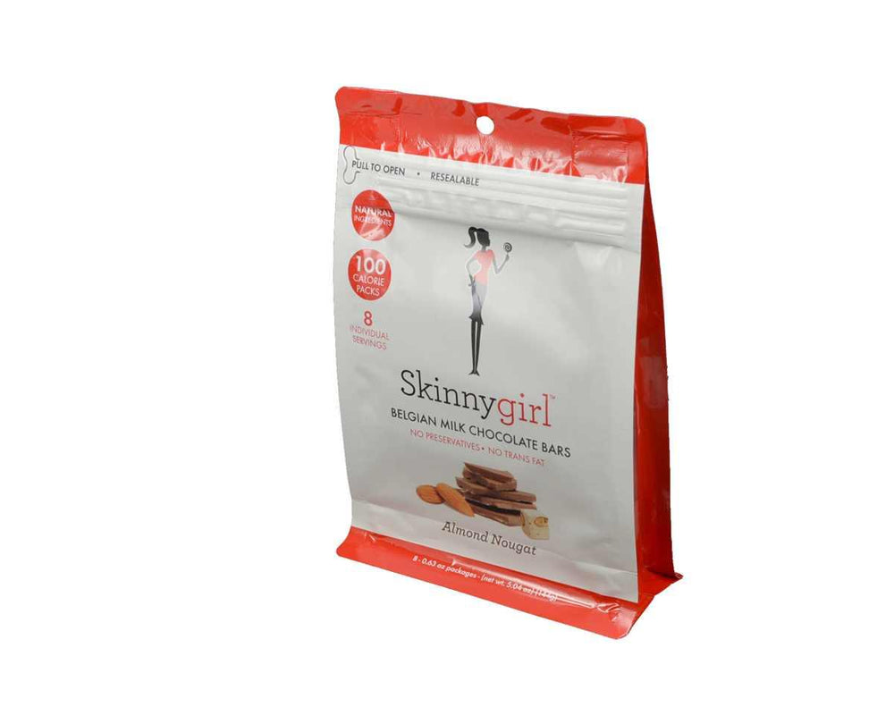 Skinnygirl Belgian Milk Chocolate with Almond Nougat Bars - CandyFavorites