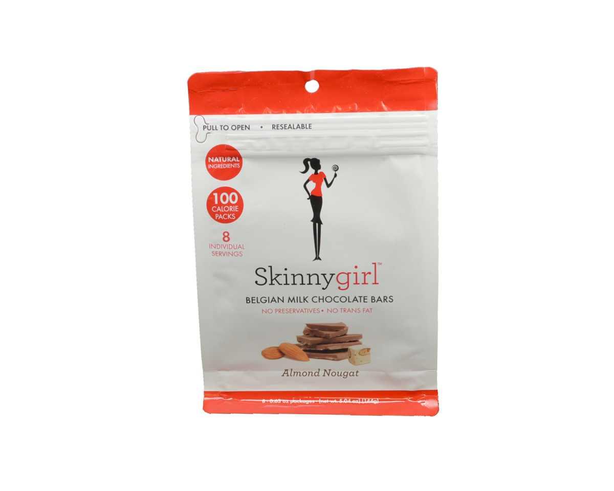 Skinnygirl Belgian Milk Chocolate with Almond Nougat Bars - CandyFavorites